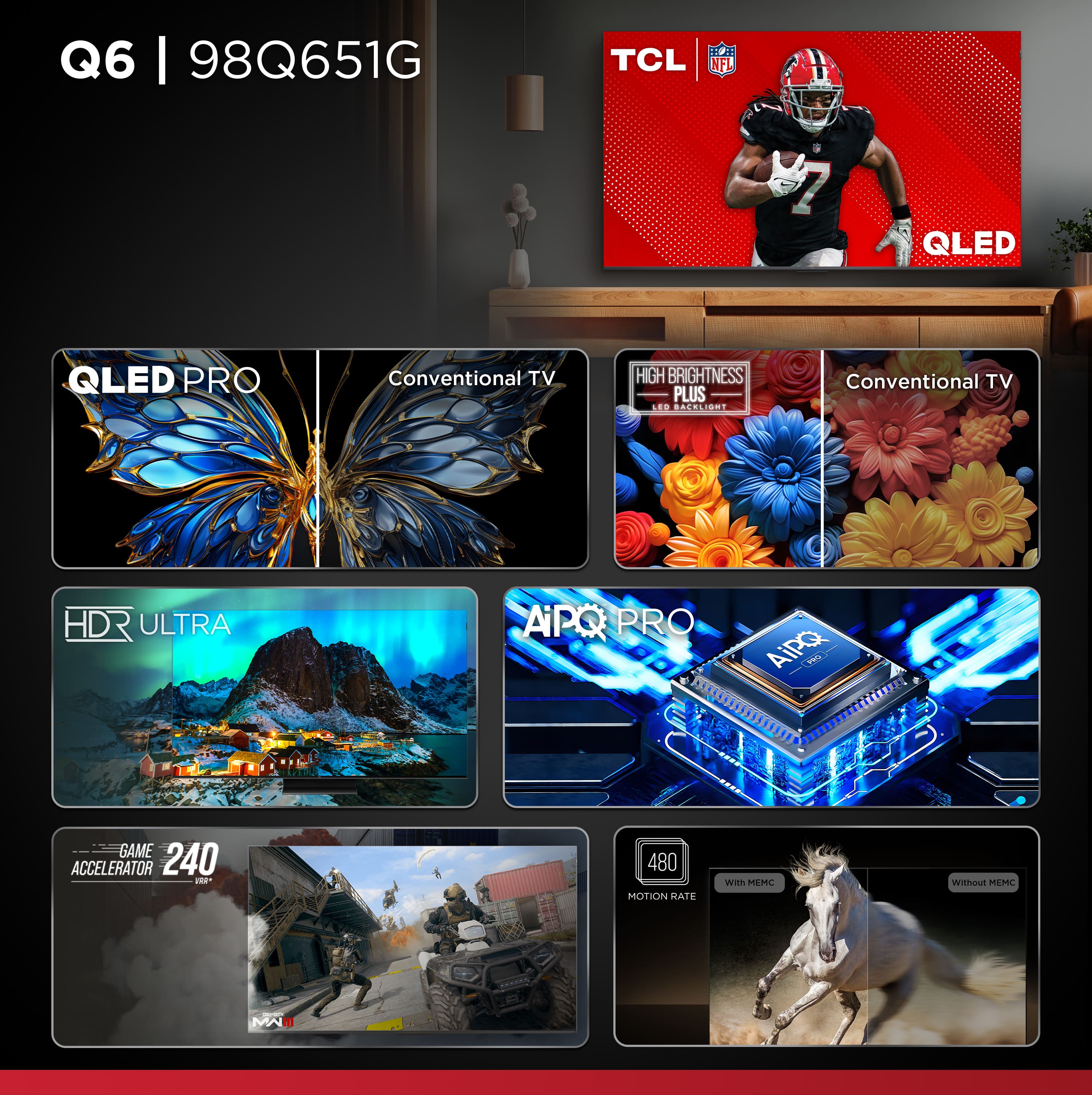 TCL - 98" Class Q6-Series 4K UHD QLED Smart Google TV (2024) - Image 4