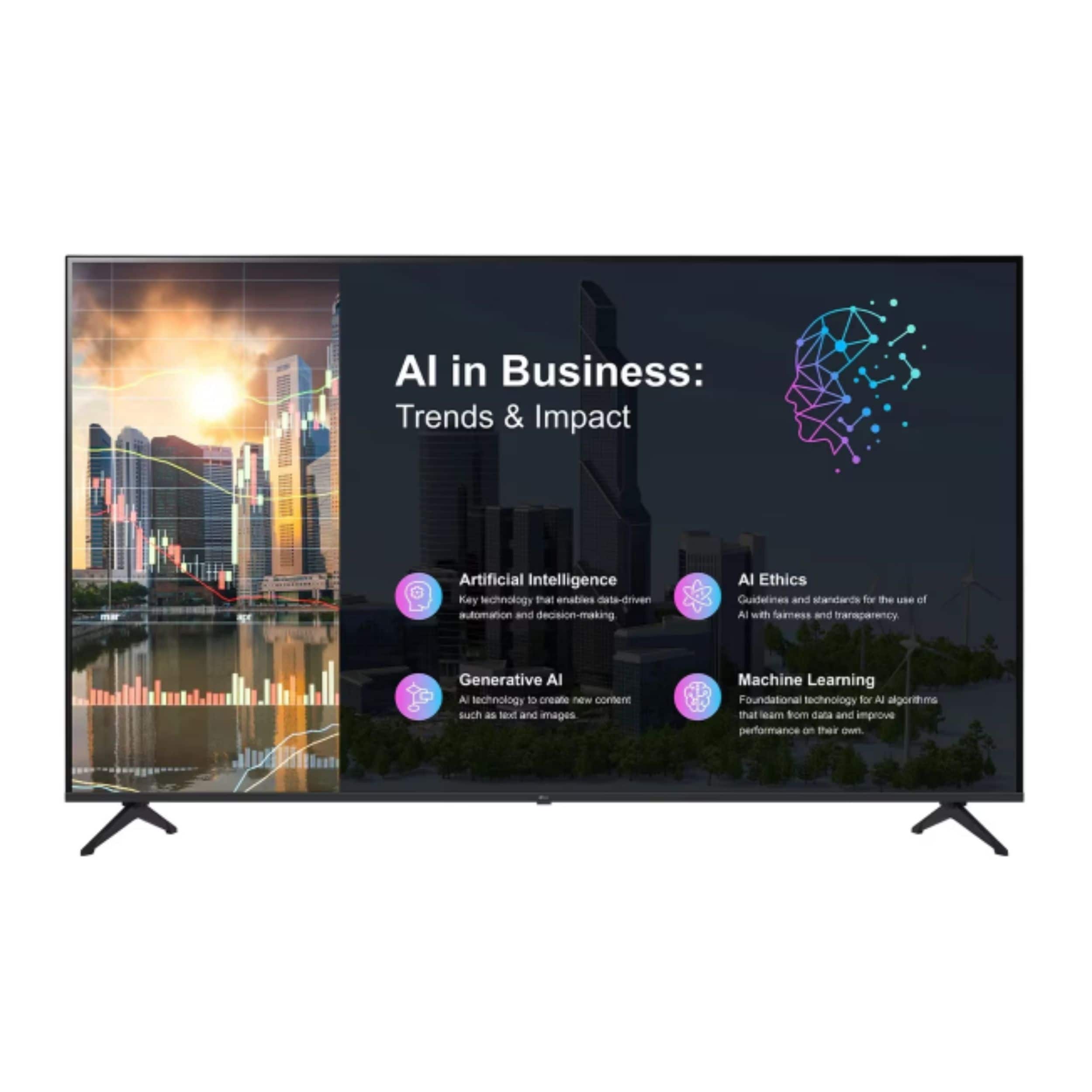 LG - 50" PK640S Series UHD Signage TV LCD Display with webOS 25 & Easy Content Management - Black - Image 2