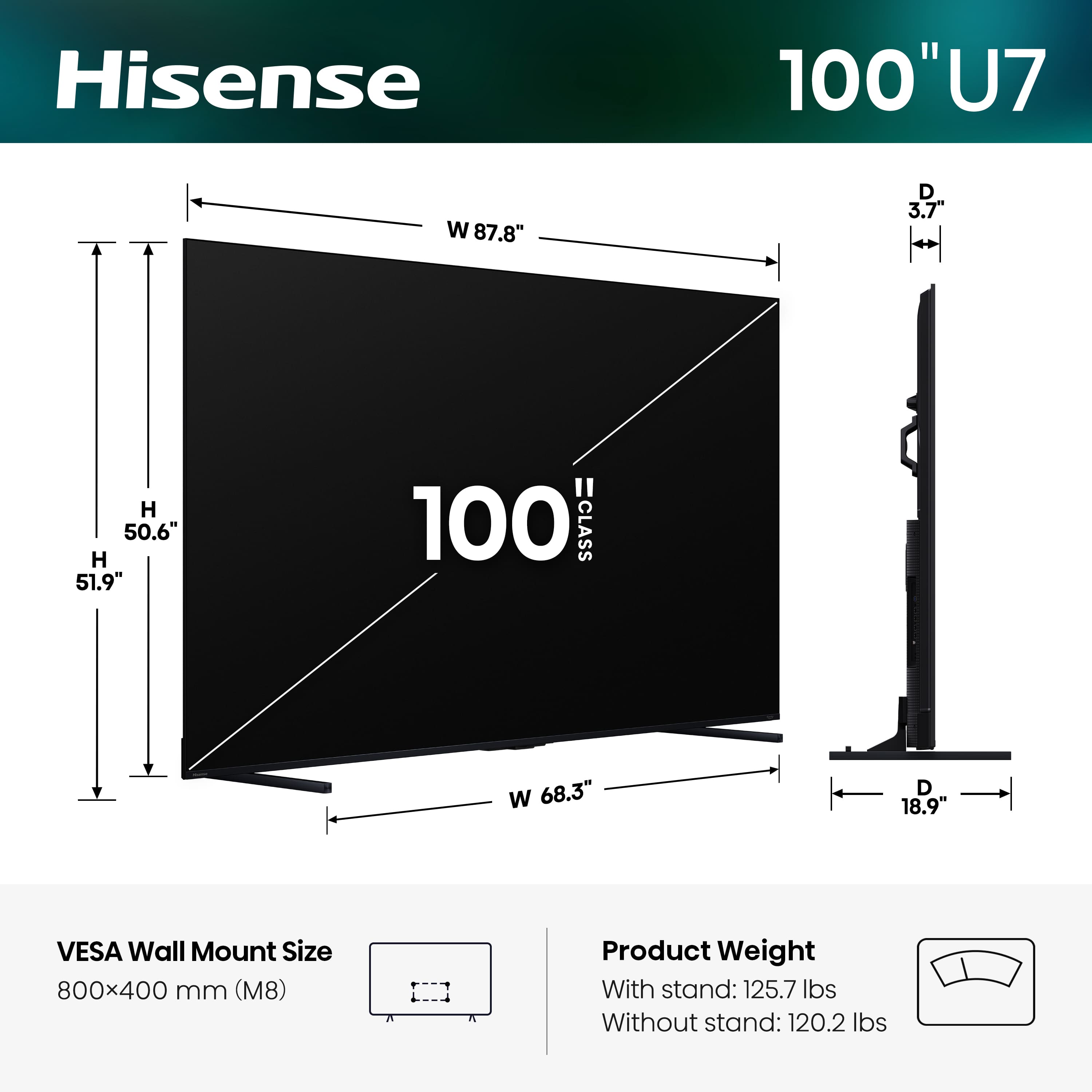 Hisense - 100" Class U6 Series MiniLED QLED UHD 4K HDR Smart Fire TV (2026) - Image 2