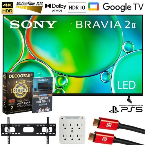 Sony - BRAVIA 2 II 75 inch 4K HDR Smart LED Google TV (2025) + Extended Warranty Protection Bundle - Image 3