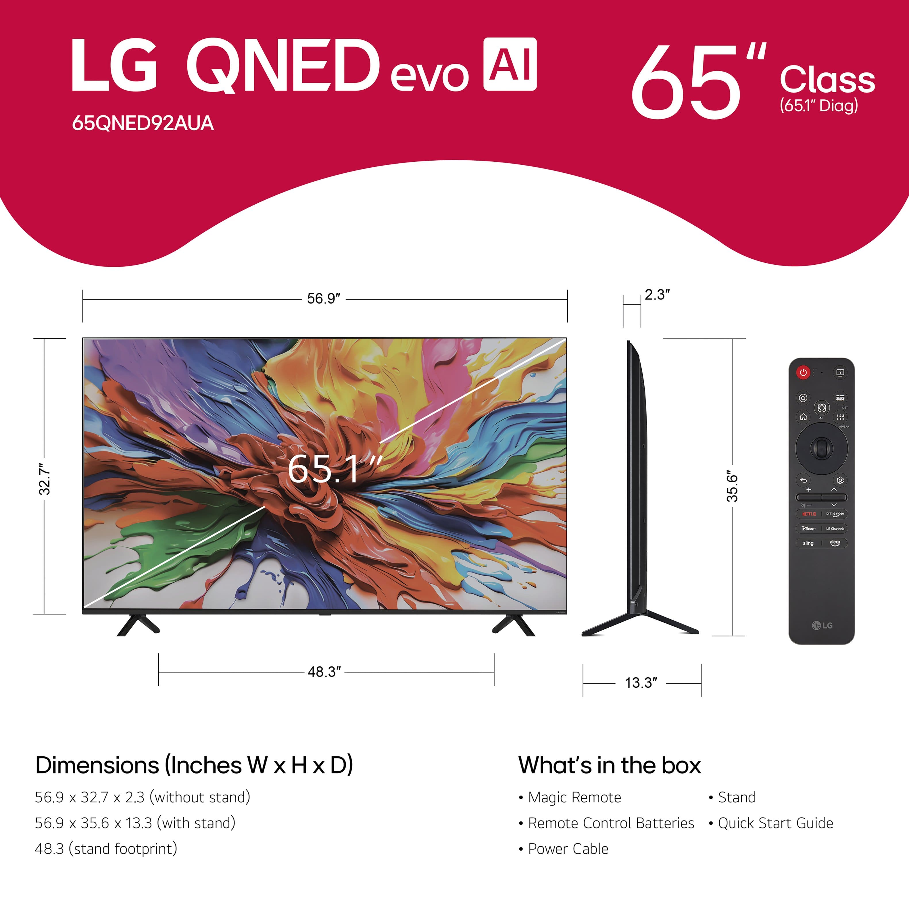 LG - 65" Class 92A Series QNED evo AI Mini LED 4K UHD Smart webOS TV (2025) - Image 5