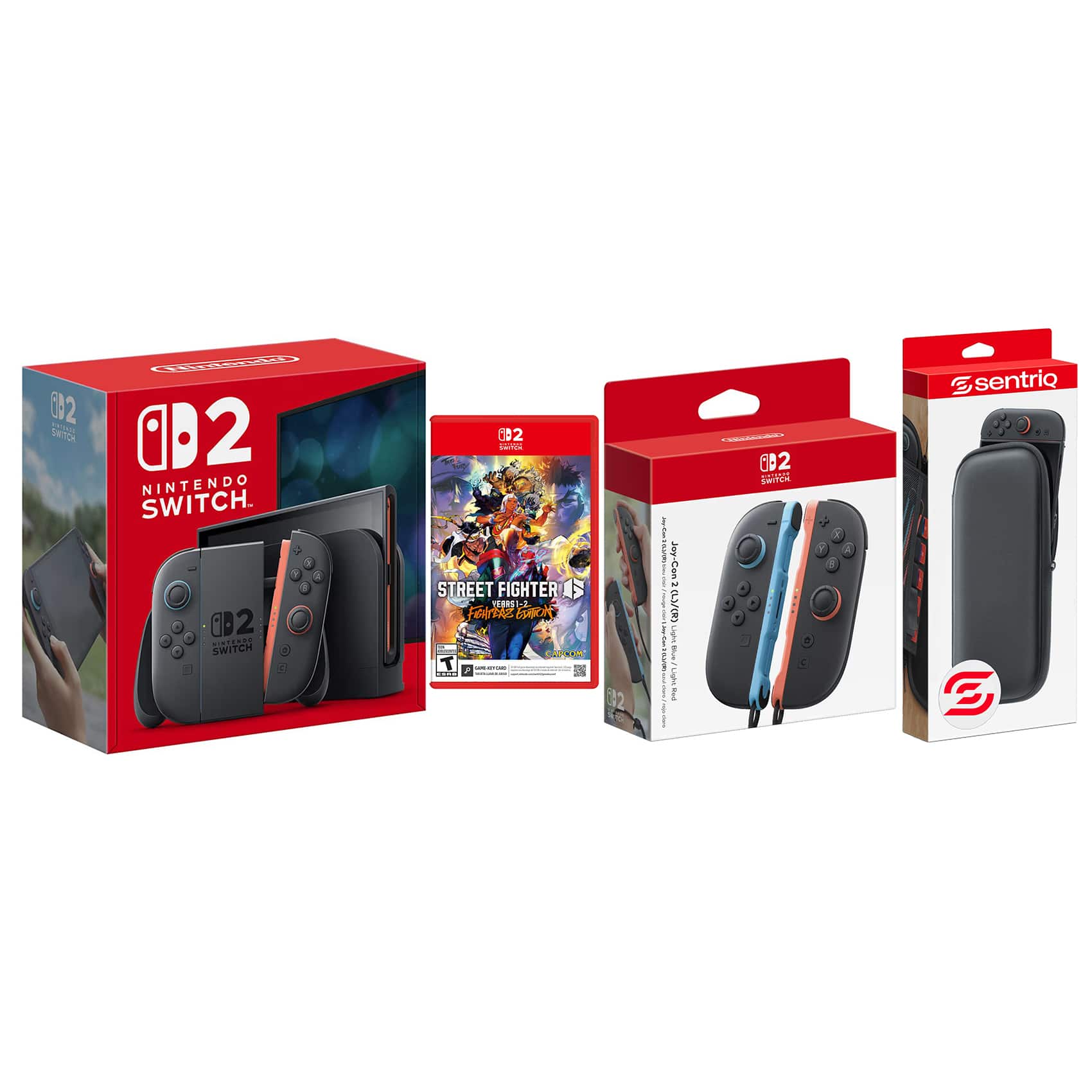 Switch 2 Console with Street Fighter 6, Extra Joy-Cons and Protective Case Bundle - Nintendo Switch 2