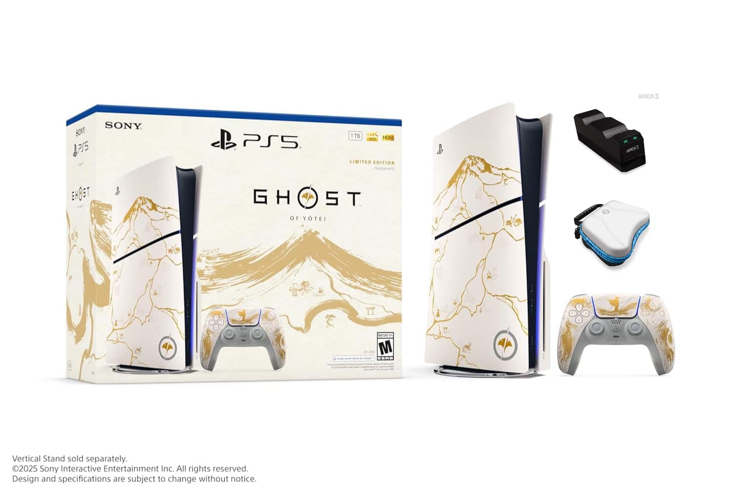 PlayStation 5 Console Ghost of Yotei Gold Limited Edition Bundle 1TB New - PlayStation 5