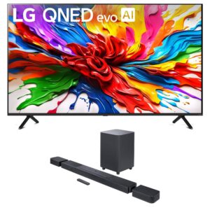 LG - 65QNED92AUA 65 Inch 4K QNED Mini LED evo AI Smart TV with a JBL BAR-1300X 11.1.4ch Soundbar (2025)