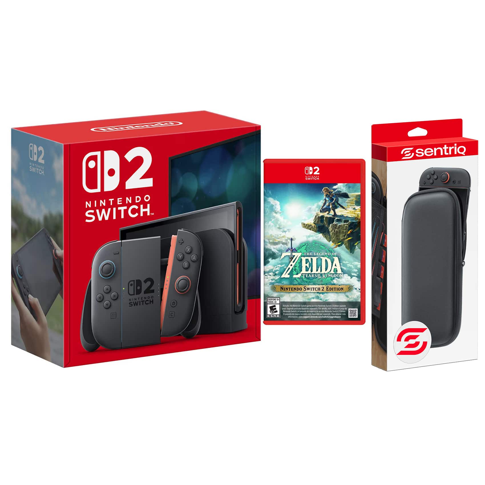 Switch 2 Console with Legend of Zelda Tears of the Kingdom and Protective Case Bundle - Nintendo Switch 2
